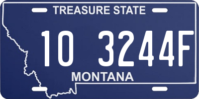 MT license plate 103244F