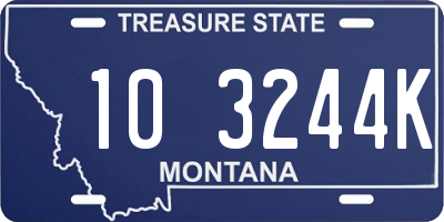 MT license plate 103244K