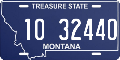 MT license plate 103244O