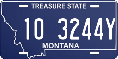 MT license plate 103244Y