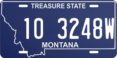 MT license plate 103248W