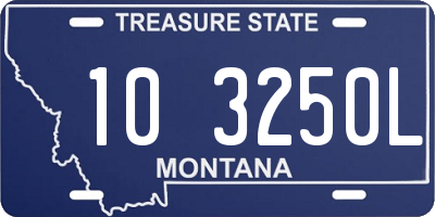 MT license plate 103250L