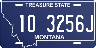 MT license plate 103256J