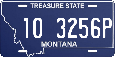 MT license plate 103256P