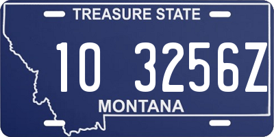 MT license plate 103256Z