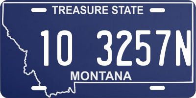 MT license plate 103257N