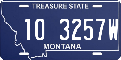 MT license plate 103257W