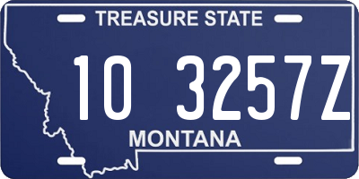 MT license plate 103257Z