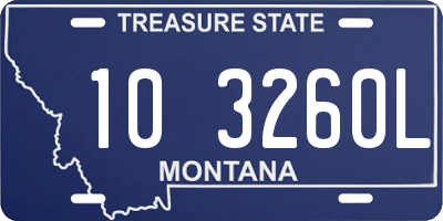 MT license plate 103260L