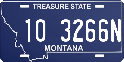 MT license plate 103266N