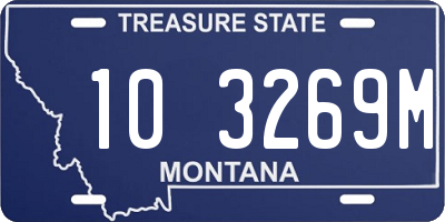 MT license plate 103269M