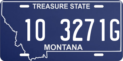 MT license plate 103271G