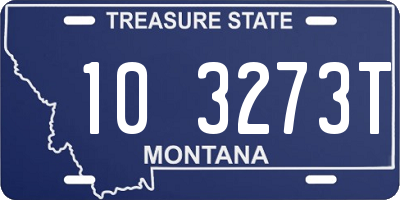 MT license plate 103273T