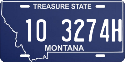 MT license plate 103274H