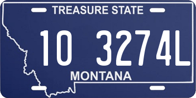 MT license plate 103274L