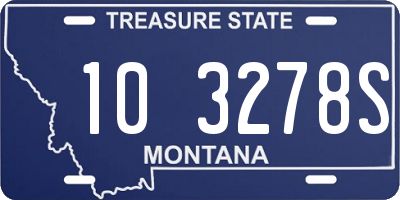 MT license plate 103278S