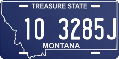 MT license plate 103285J