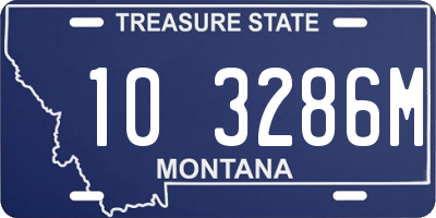 MT license plate 103286M