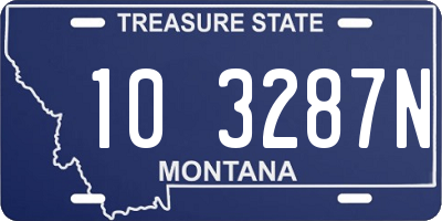 MT license plate 103287N