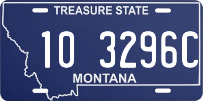 MT license plate 103296C