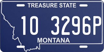 MT license plate 103296P