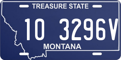 MT license plate 103296V