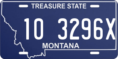 MT license plate 103296X