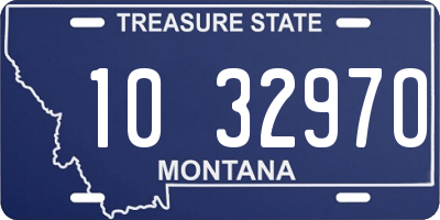 MT license plate 103297O