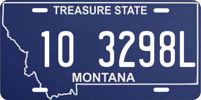 MT license plate 103298L