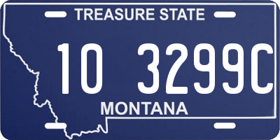 MT license plate 103299C