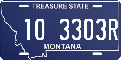 MT license plate 103303R