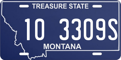 MT license plate 103309S