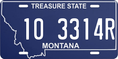 MT license plate 103314R