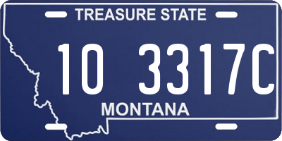 MT license plate 103317C