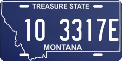 MT license plate 103317E