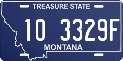 MT license plate 103329F