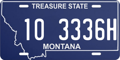 MT license plate 103336H