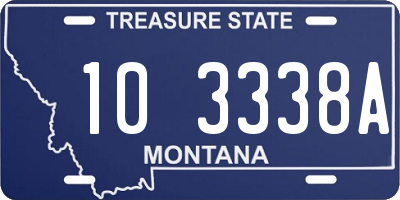 MT license plate 103338A