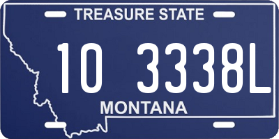 MT license plate 103338L