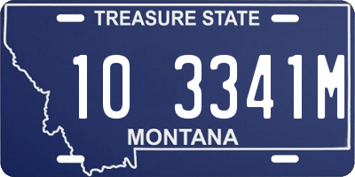 MT license plate 103341M