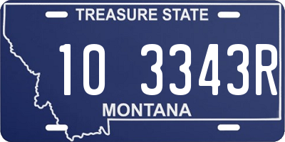 MT license plate 103343R