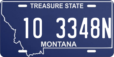 MT license plate 103348N