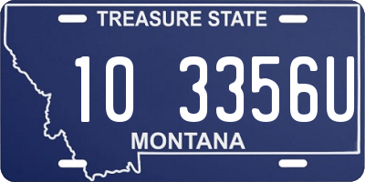 MT license plate 103356U