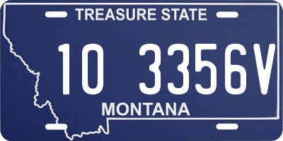 MT license plate 103356V