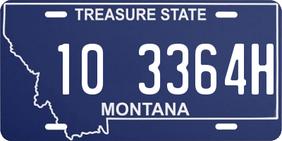 MT license plate 103364H