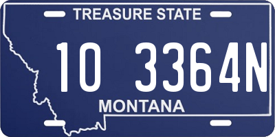 MT license plate 103364N