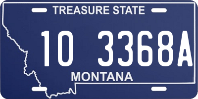 MT license plate 103368A