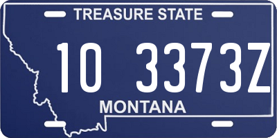 MT license plate 103373Z