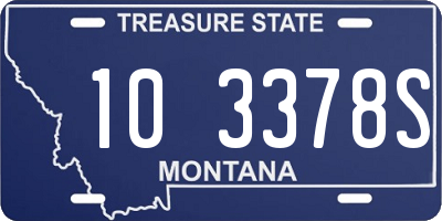 MT license plate 103378S