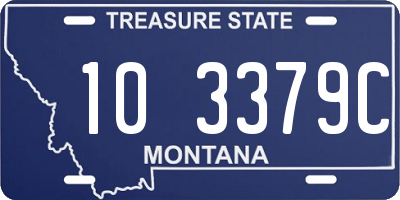 MT license plate 103379C